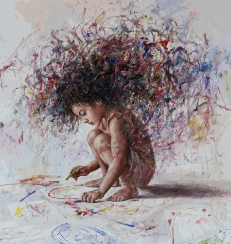 3D Textured Artistic Scenes Print 3