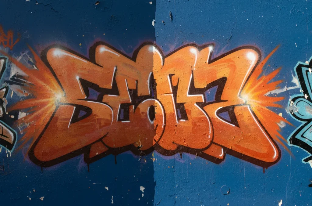 What Color Goes With Orange Graffiti? Best Background Ideas For Wall Printing
