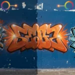 What Color Goes With Orange Graffiti? Best Background Ideas For Wall Printing 1 What Color Goes With Orange Graffiti? Best Background Ideas For Wall Printing