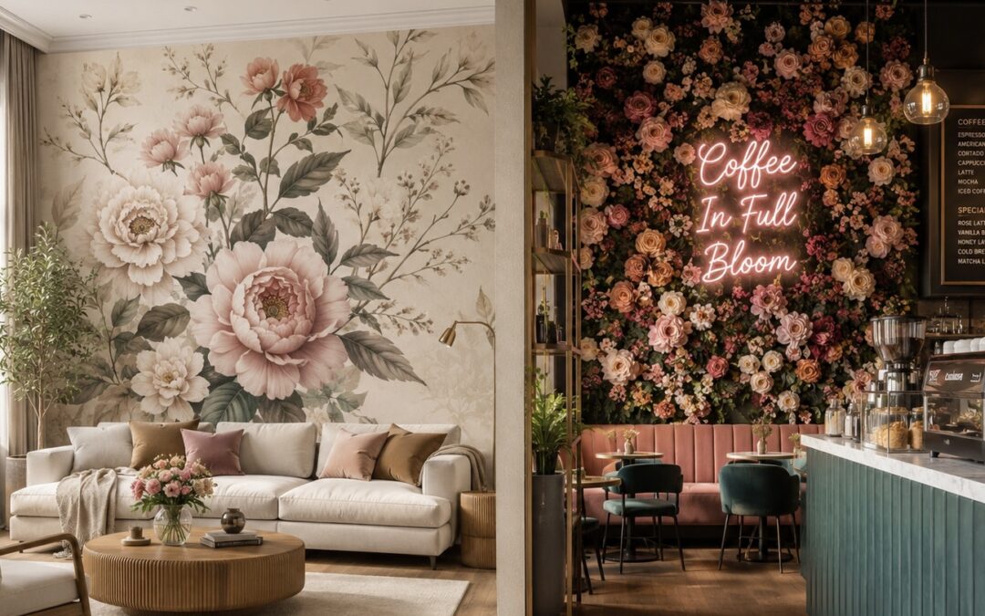 30 Flower Mural Ideas for Homes and Commercial Spaces